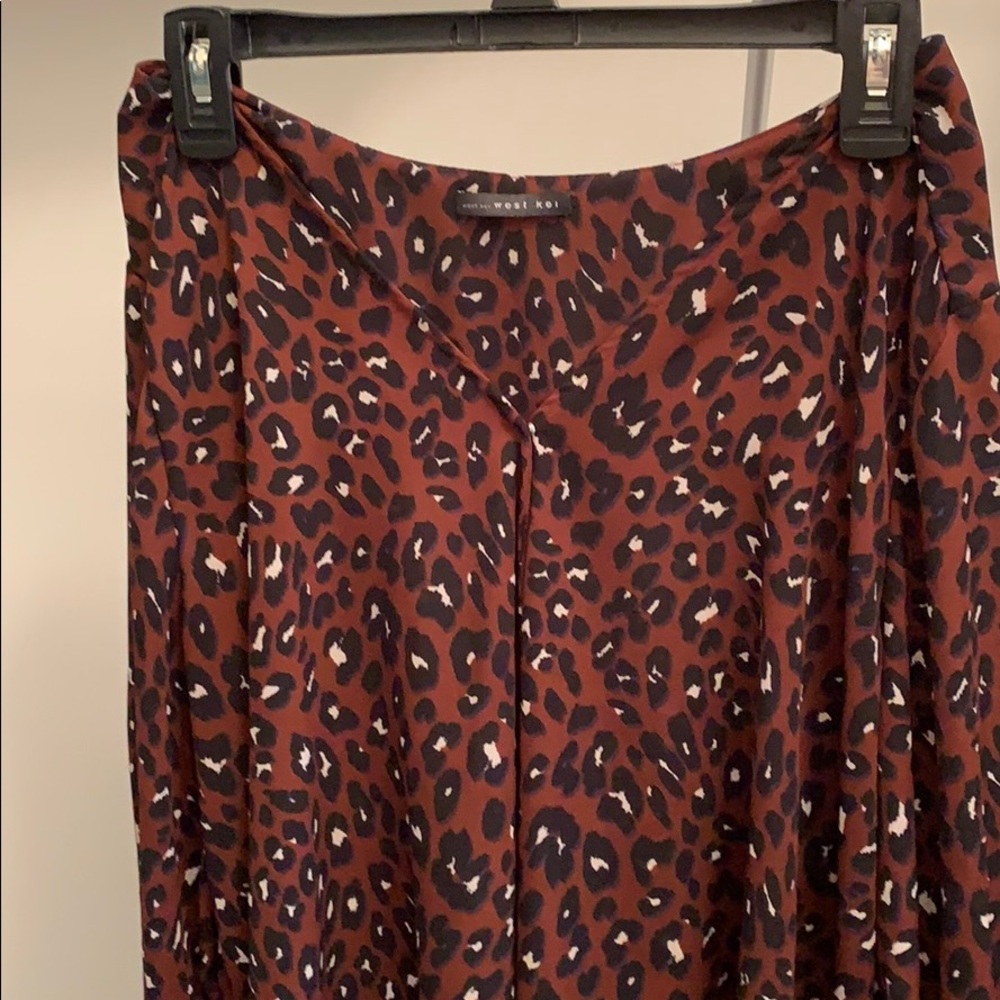 Blue leopard print shirt